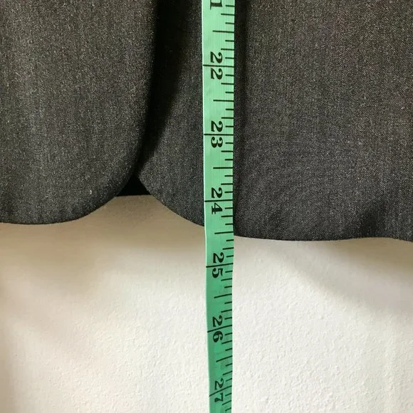 WHBM Grey Blazer Suit Jacket White Stitching, Size 8 - Picture 16 of 16